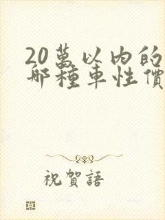 20万以内的车哪种车性价比高的