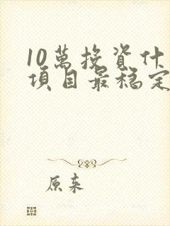 10万投资什么项目最稳定