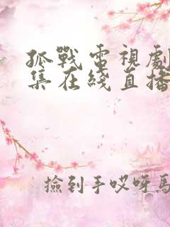 孤战电视剧52集在线直播免费