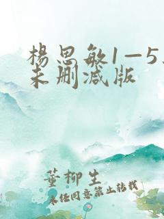 杨思敏1—5集未删减版