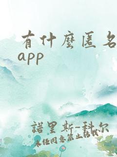有什么匿名聊天app