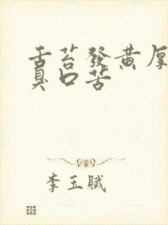 舌苔发黄厚腻口臭口苦
