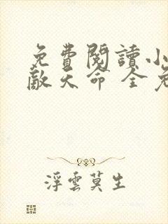免费阅读小说无敌天命 全免费