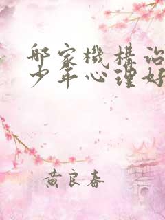 哪家机构治疗青少年心理好点
