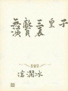 无敌三皇子短剧演员表 无敌三皇子短剧演员表