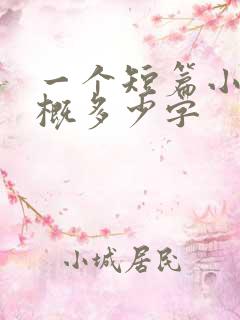 一个短篇小说大概多少字