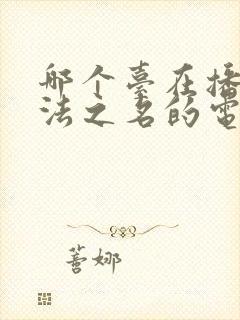 哪个台在播放以法之名的电视剧