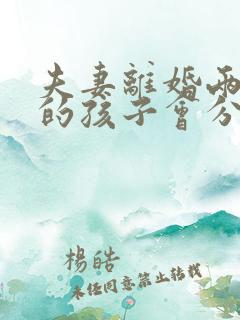 夫妻离婚两岁多的孩子会分给谁