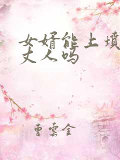 女婿能上坟给老丈人吗