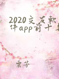 2020交友软件app前十名