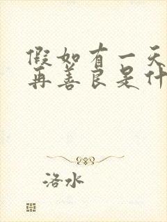 假如有一天我不再善良是什么歌曲