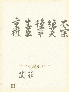 重生后绝不嫁给权臣宁芙宗肆免费阅读