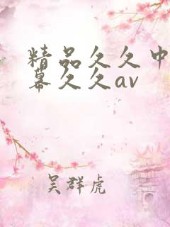 精品久久中文字幕久久av