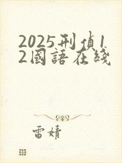 2025刑侦12国语在线