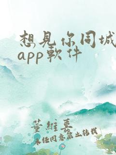 想见你同城交友app软件