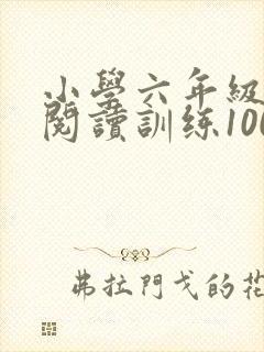 小学六年级英语阅读训练100篇