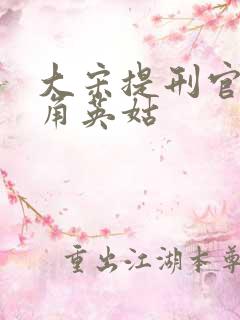 大宋提刑官女主角英姑