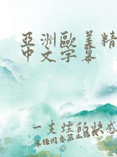 亚洲欧美精品一中文字幕