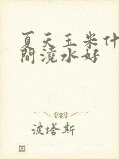 夏天玉米什么时间浇水好