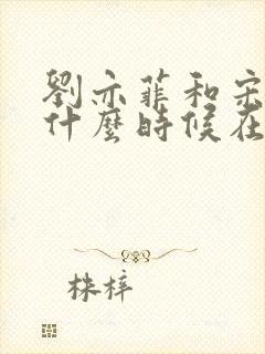 刘亦菲和宋承宪什么时候在一起的