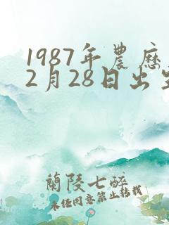 1987年农历2月28日出生命运