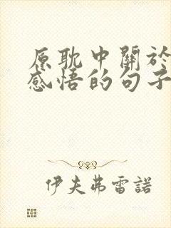 原耽中关于人生感悟的句子 原耽中关于人生感悟的句子