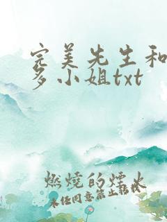 完美先生和差不多小姐txt
