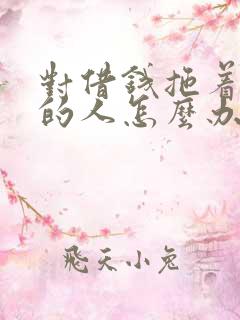 对借钱拖着不还的人怎么办