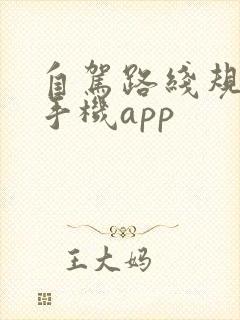 自驾路线规划的手机app