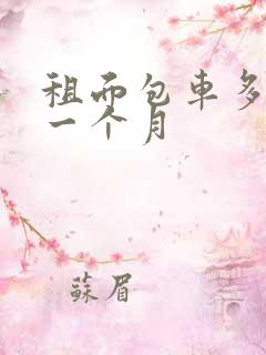 租面包车多少钱一个月