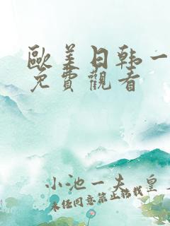 欧美日韩一级片免费观看