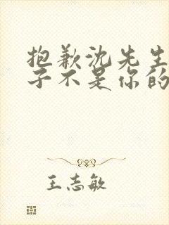 抱歉沈先生,孩子不是你的短剧观看全