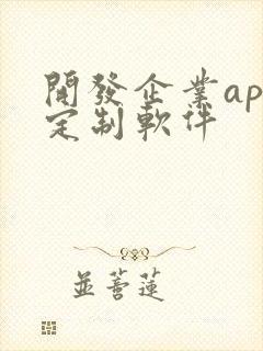 开发企业app定制软件