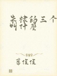 朱棣的三个儿子叫什么