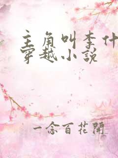 主角叫李什么的穿越小说