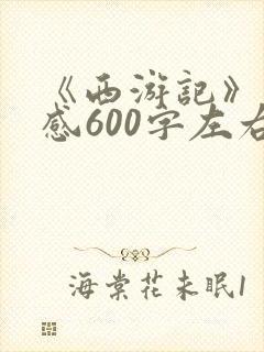 《西游记》读后感600字左右五年级