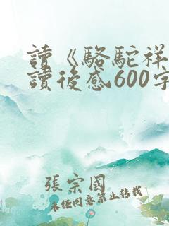 读《骆驼祥子》读后感600字