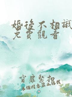 婚后不相识短剧免费观看