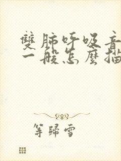 双肺呼吸音正常一般怎么描述