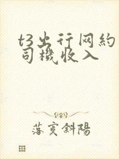 t3出行网约车司机收入