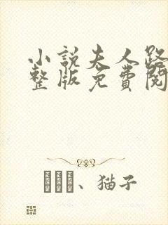 小说夫人路线完整版免费阅读