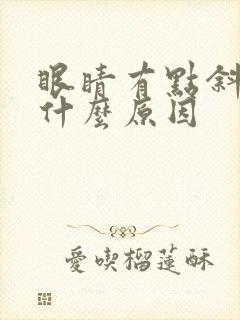 眼睛有点斜视是什么原因