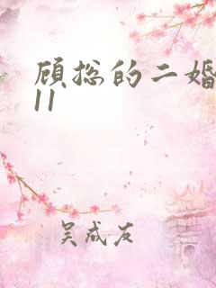 顾总的二婚娇妻11