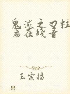 鬼灭之刃柱训练篇在线看