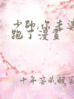 少帅,你老婆又跑了漫画