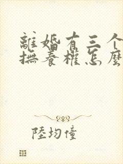 离婚有三个小孩抚养权怎么判定