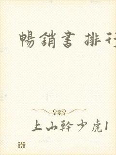 畅销书 排行榜