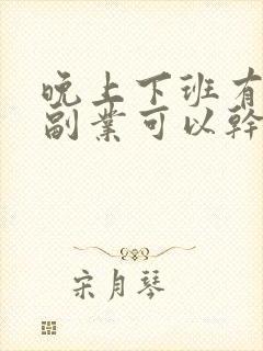 晚上下班有什么副业可以干