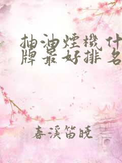 抽油烟机什么品牌最好排名前十名 抽油烟机什么品牌最好排名前十名