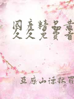 国产精品黄黄久久久免费看